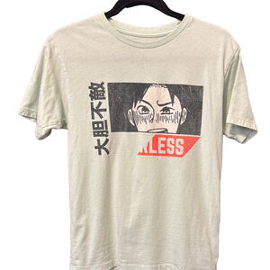 T & B Fearless Never Give Up Green Graphic Short Sleeve Tee